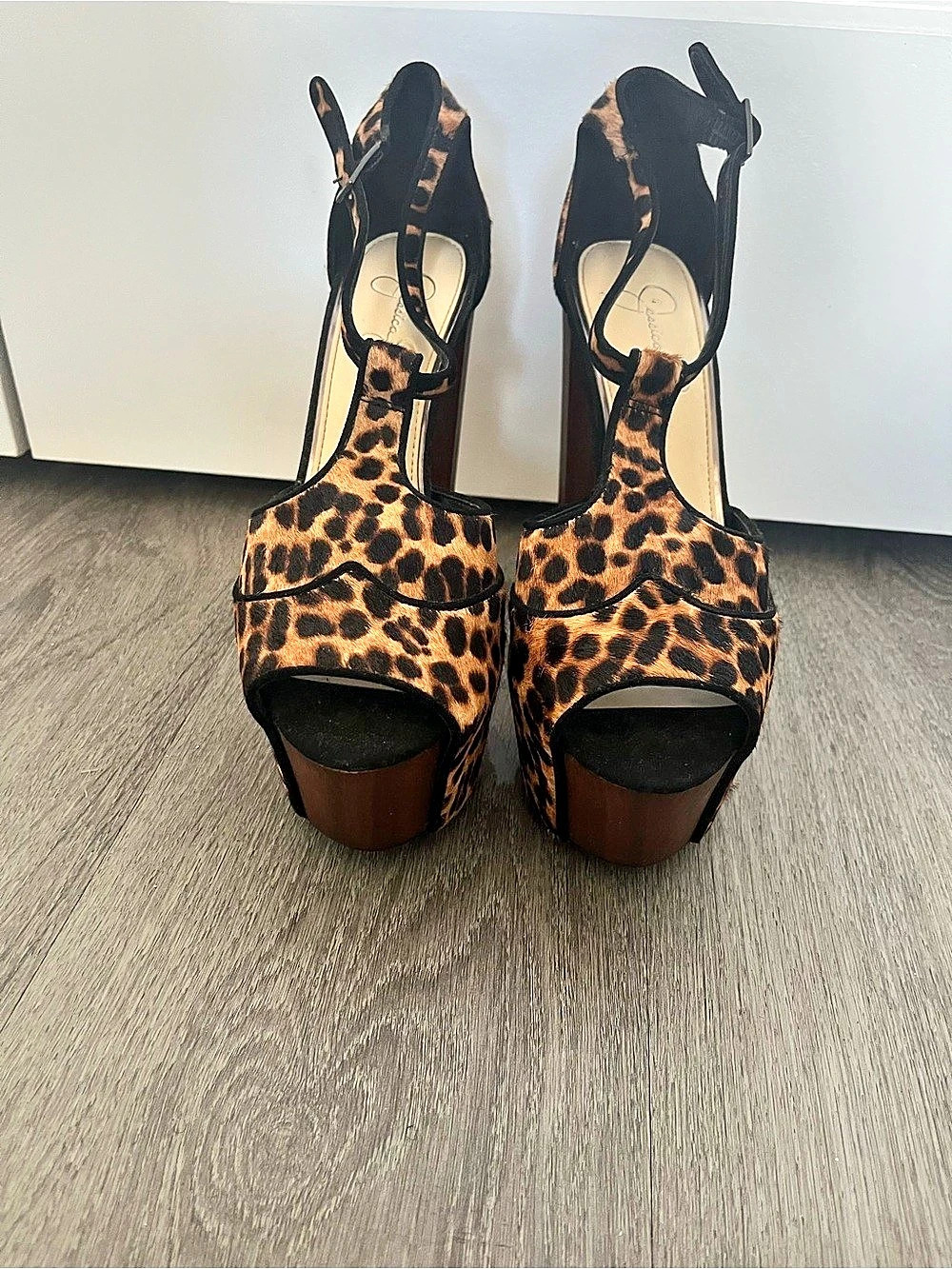 Jessica Simpson Dany Platform Sandal Leopard Heels